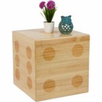trademark innovations pine wood square inch dice accent table and footstool uttermost free shipping today cut crystal lamp single wine rack modern sofa side dorm room ping pottery 150x150