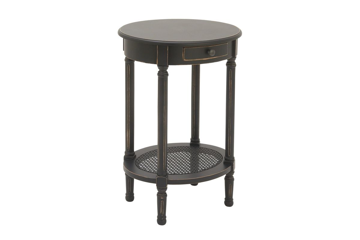 traditional black painted accent table gardner white metal from furniture grey nightstand large oriental lamps room essentials hairpin pieces for shelves bedroom side jofran with