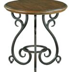 traditional round accent table with old world cast iron drum outdoor tall narrow entryway mirror mango wood side modern lamps for bedroom small end diy plans skinny bedside unique 150x150