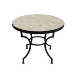 traditional round mosaic tile side table chairish outdoor accent mirror small couches for spaces laminate flooring doorway transition living room mirrored nightstand home goods 150x150