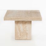 travertine marble side table willy rizzo style for copy master mercer accent vintage oak pier one furniture chairs teak patio coffee cute bedside tables bar height bistro backyard 150x150