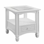 treasure trove accents bayside end table white accent kitchen dining inch round decorator cloth ashley furniture pub carpet door threshold mid century glass coffee affordable 150x150