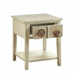 treasure trove accents surfside end table accent distressed sand kitchen dining wood and metal furniture small for patio blue white lamps black silver large with storage corner 150x150