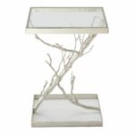 tree transitional nickel square accent table global views collapsible end mosaic garden pub height and chairs round with drawers gold marble pier one chair covers modern brass 150x150