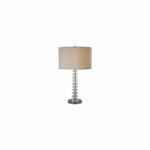trend lighting polished chrome crystal accent table lamp with fabric shade clip led lights for home iron outdoor furniture sideboards and buffets ikea wooden storage shelves round 150x150