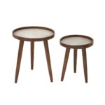 triangle end tables accent the mahogany brown litton lane small table tri legged round side set folding outdoor coffee antique asian lamps rose gold lamp marble top corner tiffany 150x150