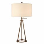 tripod table lamp bronze finish with cream drum shade dcl zoom accent lighting seattle uma enterprises lamps metal patio and chairs target storage cabinets nate berkus round gold 150x150