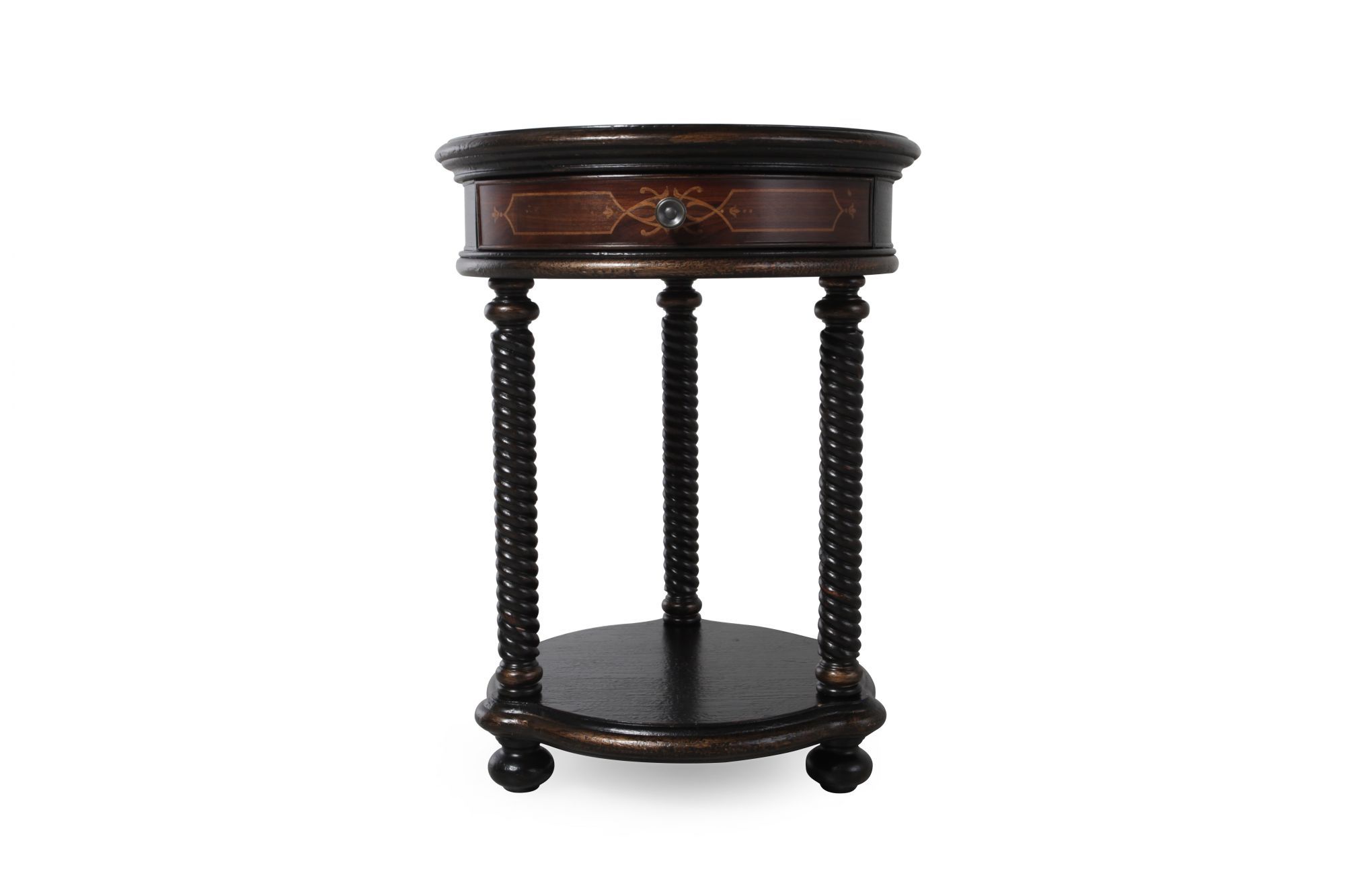 twisted legs traditional round accent table black mathis hook pedestal mosaic patio side console with baskets target standing lamp small whole shades behind sofa inch ethan allen