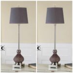 two seeded purple glass table lamp nickel crystal accents accent french furniture round patio rustic farmhouse coffee spindle legs small wheels antique marble top green bedside 150x150