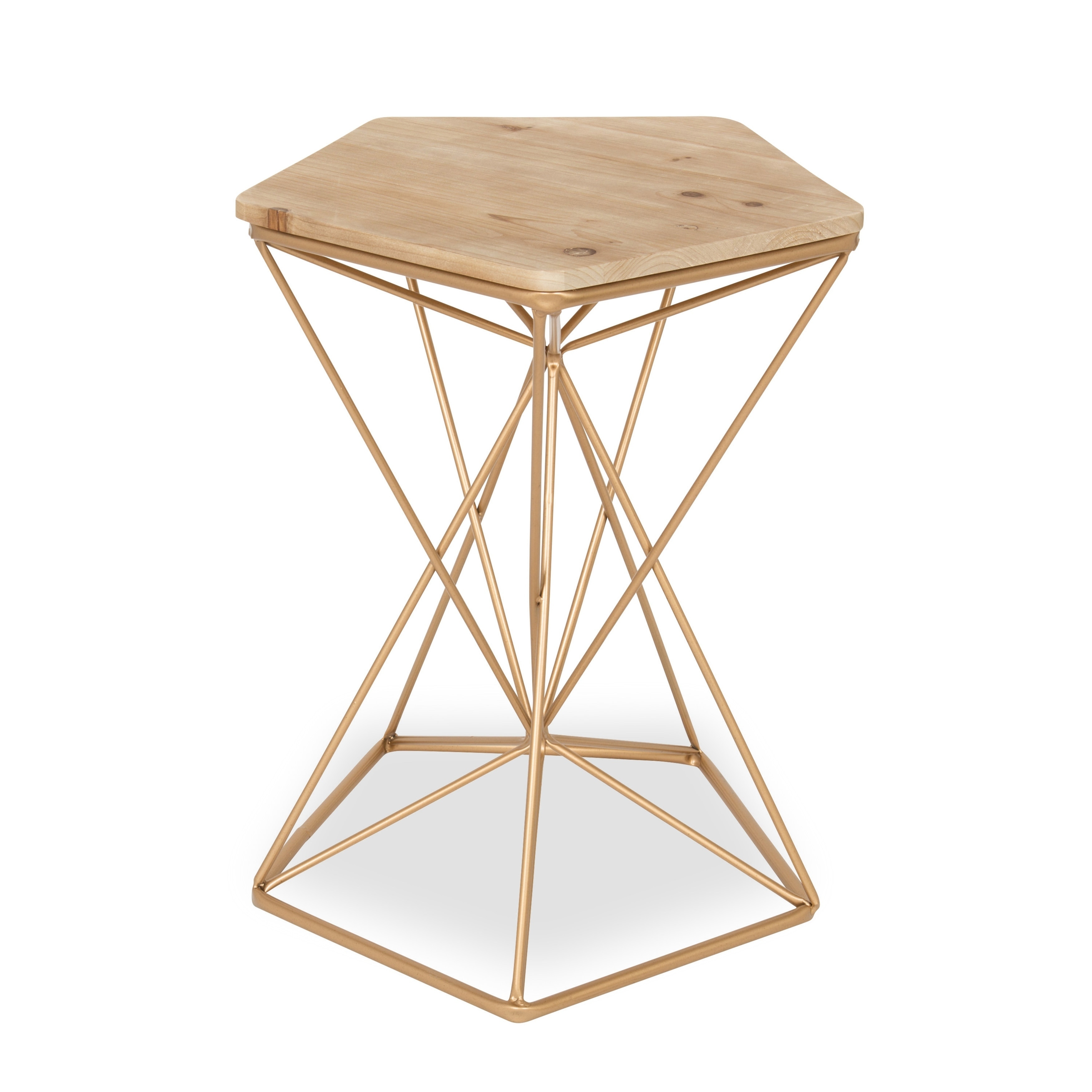 ulane metal side accent table with natural wood top rose gold free shipping today wire target corner furniture patio and chairs clearance contemporary marble dining clocks nate