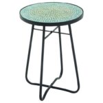 uma enterprises inc accent furniture metal glass round turquoise products color threshold mosaic table furnituremetal contemporary coffee tables and end set three nesting windham 150x150