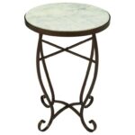uma enterprises inc accent furniture metal marble round products color table and wood furnituremetal outdoor storage cupboard high end wrought iron tables homemade runners inch 150x150