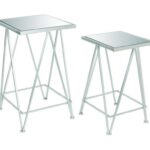 uma enterprises inc accent furniture metal mirror side tables set products color table furnituremetal tension rod shabby chic desk wood drum nic bunnings grey kitchen chairs woven 150x150