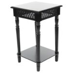uma enterprises inc accent furniture wood black side table products color white marble cocktail round tablecloth unique tables living room sofa for small space cherry end with 150x150