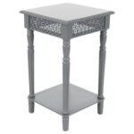 uma enterprises inc accent furniture wood grey side table howell products color threshold mosaic furniturewood winsome curved nightstand tiffany stained glass chandelier battery 150x150