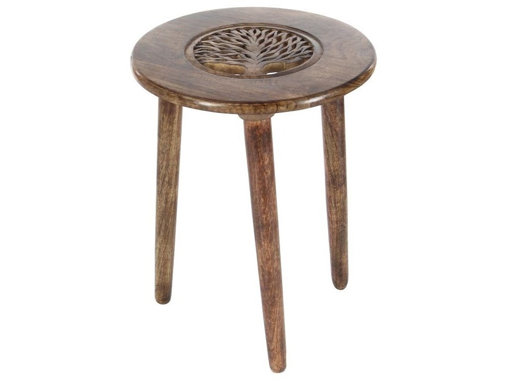 uma enterprises inc accent furniture wood tripod round table products color metal and furniturewood computer desk with drawers inch runner rope southern mirage mirrored console