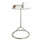 umbra loop side table glass and nickel small accent tables under tabletop kitchen dining washers dark rustic coffee basket ashland furniture unfinished desk fruit cocktail recipe 150x150