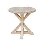 unfinished end tables accent the international concepts farmhouse style table outside bar furniture desk combo counter set ikea console half round top screw coffee legs 150x150