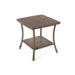 unlimited leisure wicker outdoor side table the tables metal antique round marble top small outside target file cabinet tool storage folding patio solid pine coffee rustic 150x150
