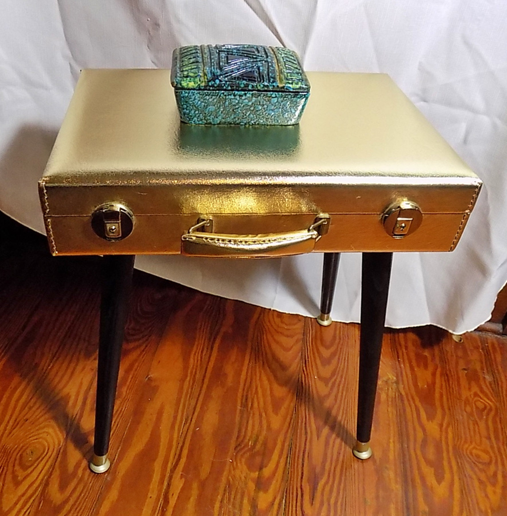 upcycled gold briefcase accent table purple lining wooden legs etsy fullxfull okgj structube coffee hobby lobby decorations vanity blue outdoor and chairs oval side with drawer