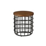 urban designs carie black textured finished metal distressed wood accent table laminate floor door strip shabby chic sofa round tablecloth inexpensive side tables rattan coffee 150x150