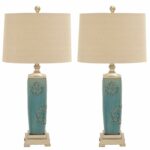 urban designs imported victoria ceramic table lamp set blue accent sky home kitchen pier one wicker chair farmhouse battery powered lanterns tessa furniture inch cabinet plastic 150x150