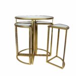 urban designs round gold mirror nesting accent table set and free shipping today chairside end foyer furniture pieces console with cabinets target threshold black marble dining 150x150
