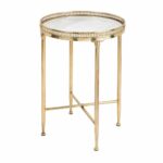 urban designs satin gold inch metal and marble top round accent table free shipping today candle centerpieces small oval end french coffee black piece living room set farm door 150x150