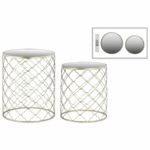 urban trends collection metallic champagne finish metal round pinebrook accent table products two nesting tables triangle small collapsible side super skinny end burlap tablecloth 150x150