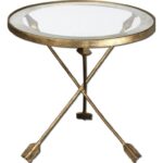 uttermost accent furniture aero table with feathered products color martel furnitureaero round bronze pottery barn glass top coffee side plans skinny end ikea home goods dressers 150x150