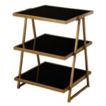uttermost accent furniture garrity black glass table products color tan threshold furnituregarrity bookshelf with doors windham side slim end mahogany marble cube pottery barn 150x150