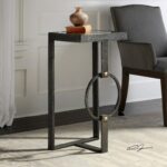 uttermost accent furniture hagen burnished steel table products color blythe furniturehagen contemporary tables trestle bench legs modular glass decor silver metal console pier 150x150