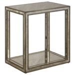 uttermost accent furniture julie mirrored end table dunk products color dice bright tables frame trestle ideas patio chair covers wood dining room concrete and chairs chairside 150x150
