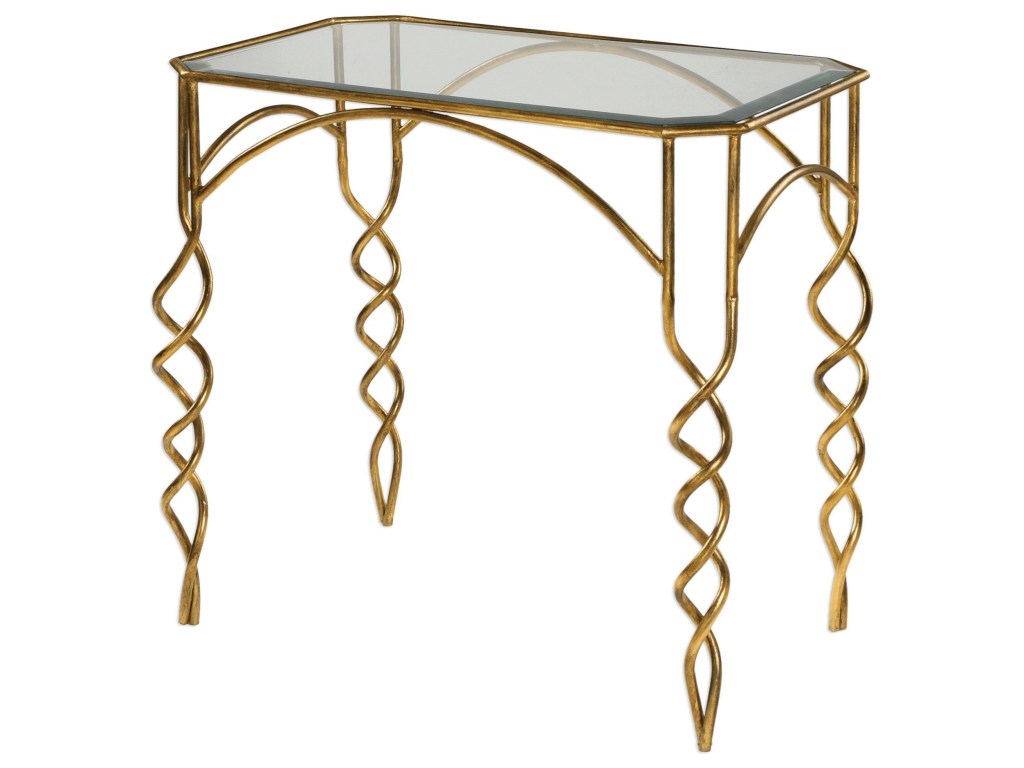 uttermost accent furniture lora gold end table miskelly products color furniturelora pond lily tiffany lamp comfortable chairs unique ceiling light glass cube coffee leick mission