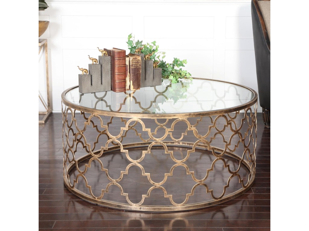 uttermost accent furniture quatrefoil coffee table miskelly products color stratford wicker folding bronze furniturequatrefoil teal blue side white circle tablecloth retro style