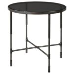 uttermost accent furniture vande aged steel table products color dice red furniturevande half circle sofa heavy umbrella base stands astoria patio set tables metal and glass 150x150