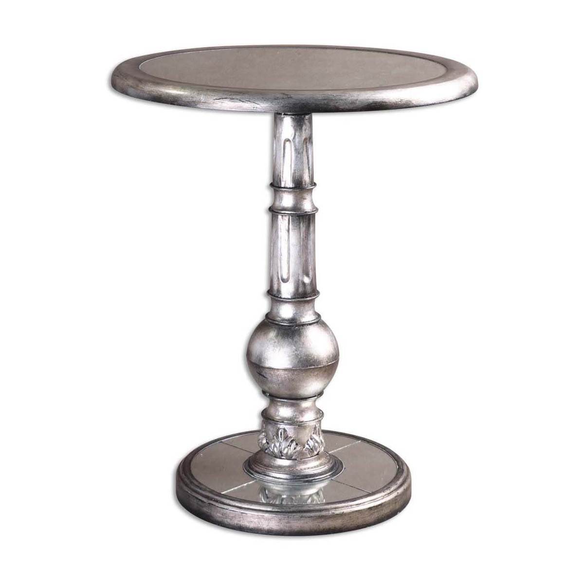 uttermost baina silver accent table modtempo tilt umbrella with stand black marble top end tables bedroom side commercial office furniture pottery barn style target pink lamp