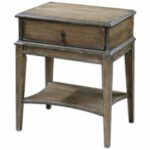 uttermost hanford weathered accent table brown sinley kitchen dining round modern side inch wide small wicker chair storage chest cabinet wooden grey set end height hand 150x150