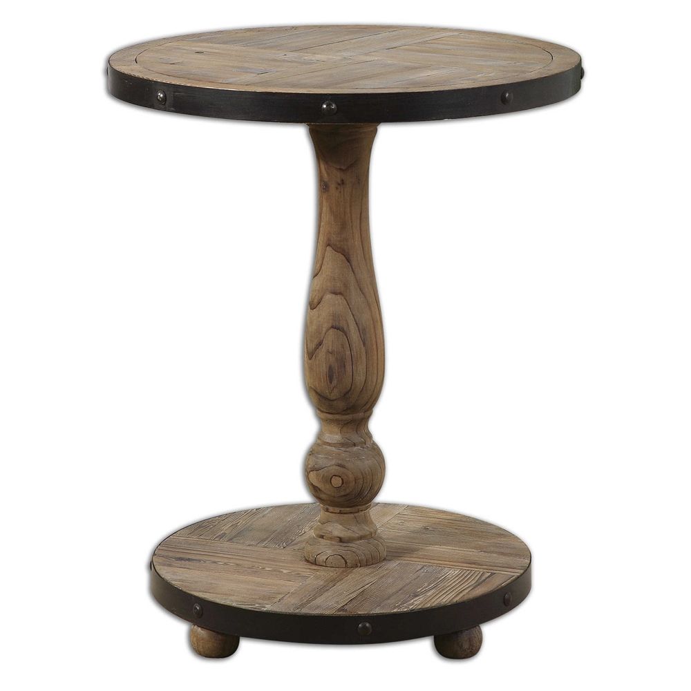 uttermost kumberlin wooden round table lisa unfinished accent tempered glass patio modern side lamp pottery barn graphers floor narrow lucite console furniture for small spaces