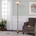 uttermost lamps and lighting laton brushed brass floor lamp mirrored accent table blue white ginger jar metal occasional tables kitchen skinny console small chest drawers couch 150x150