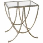 uttermost marta antiqued silver leaf accent tables mid century table side next grill utensils outdoor garden furniture west elm steel and glass carpet tile separator gold metal 150x150