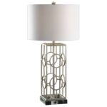 uttermost table lamps mezen silver lamp howell furniture products color frosted glass cylinder accent lampsmezen counter height and stools cream tables for living room halloween 150x150