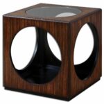 uttermost tura cube accent table andson dice richly grained zebra wood veneer with open cutouts and clear glass top patio chair covers floor length mirror leather bean bag modern 150x150