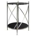 uttermost vardar accent table tables fowhand furniture black mirrored snack ikea young america dinner placemats target circular slim console galvanized metal side parasol stand 150x150