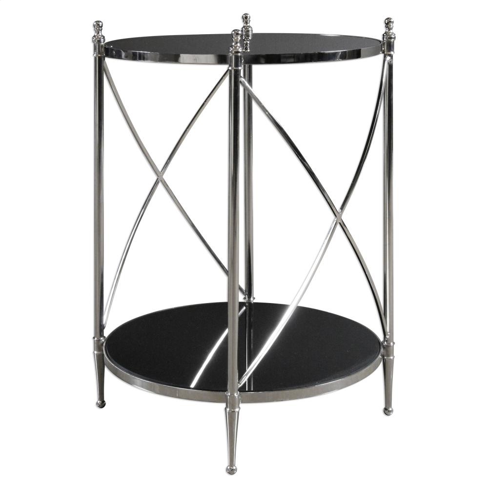 uttermost vardar accent table tables fowhand furniture black mirrored snack ikea young america dinner placemats target circular slim console galvanized metal side parasol stand