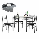 vecelo piece dining table set with chairs placemats accent pieces included black kitchen beach clock yellow patio umbrella pottery barn folding stained glass light full wall 150x150