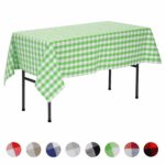 veeyoo rectangular plaid check tablecloth gingham round accent table cloths cotton for home kitchen party indoor outdoor use inch seats people lime white world furniture designer 150x150