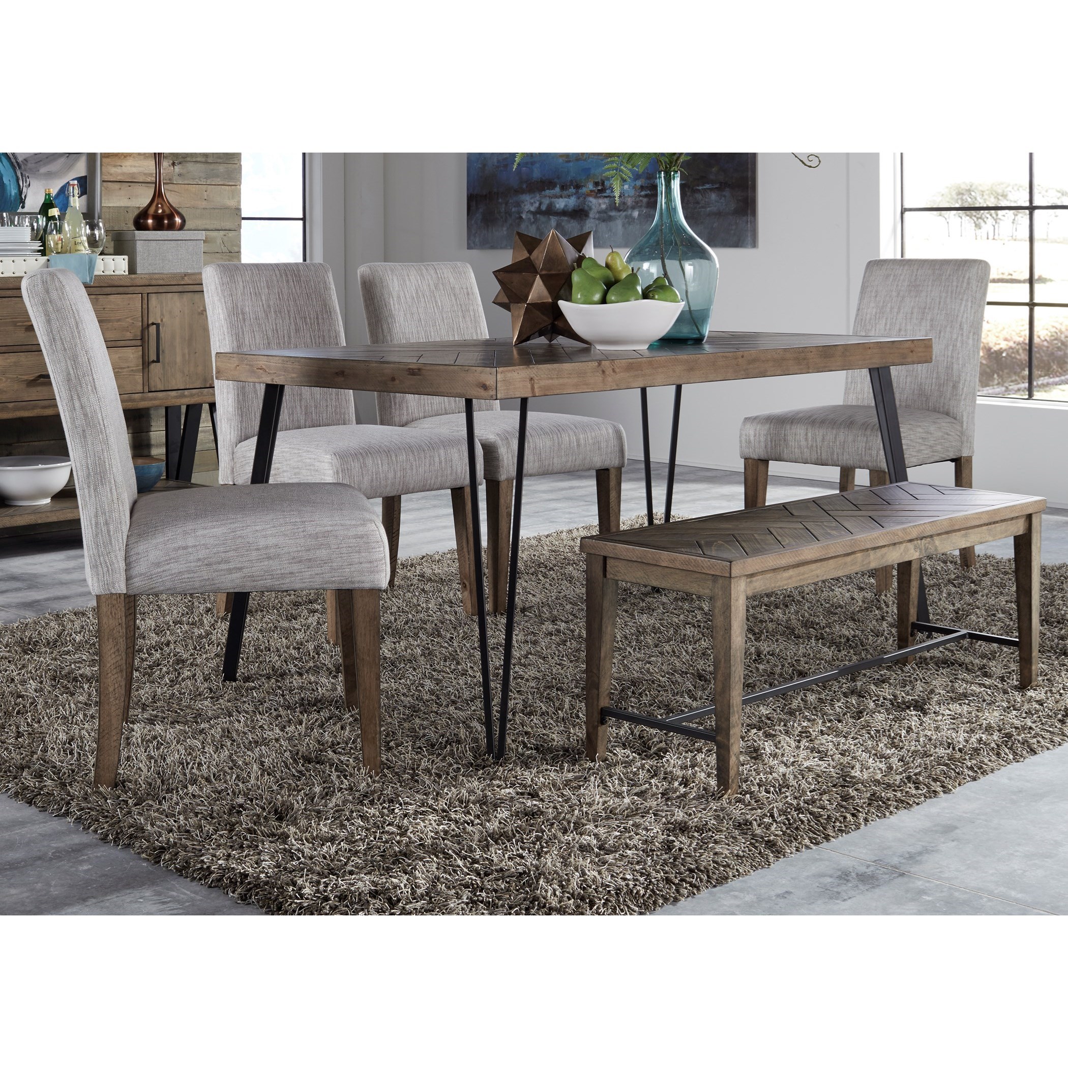 vendor horizons contemporary table and upholstered products liberty furniture color threshold parquet accent chair set with bench unique drawer pulls pork pie drum throne corner