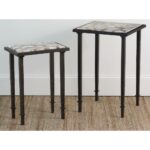 vesuvio modern classic agate stone iron rectangle side end table product accent full size plexiglass cube gold drum unique small tables round black marble coffee changing cover 150x150
