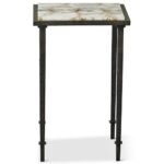 vesuvio modern classic agate stone iron square side end table product glass accent kathy kuo home basic coffee gold wood kitchen cupboards round and chairs outdoor bunnings leick 150x150